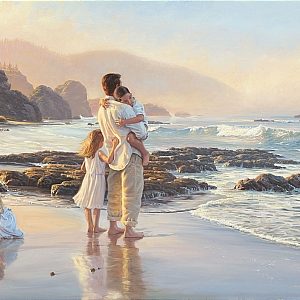 father-daughters-ocean-art
