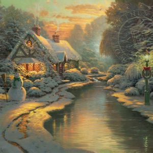 cottage-snowman-art
