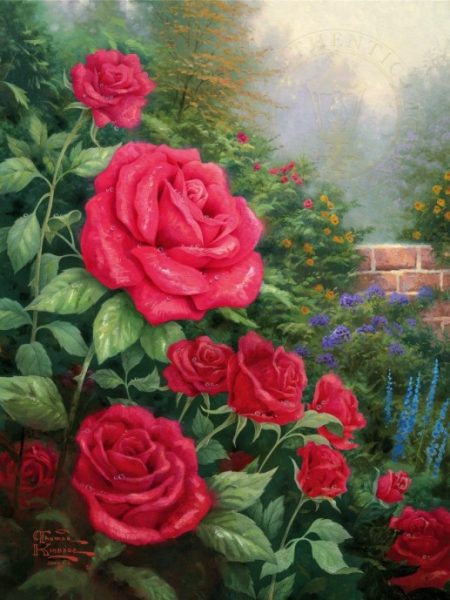 A Perfect Red Rose by Thomas Kinkade