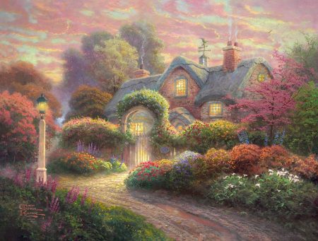 Rosebud Cottage by Thomas Kinkade